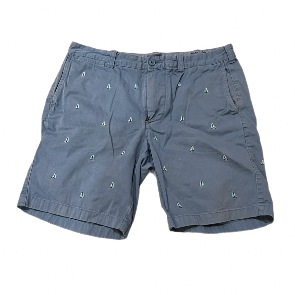 J. Crew Men's Garment Dyed Shorts with Sailboat Embroidery Size 34
